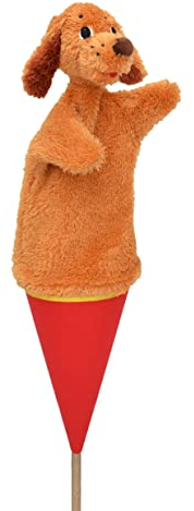 Marionette Handpuppe Tierhandpuppen Hund 53 cm, Ideal für Puppentheatre und Rollenspiele, für Kinder Baby Jungen Mädchen