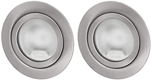 ADAKAT Confezione da 2, faretti da incasso completamente in metallo G4 12V, copertura in vetro