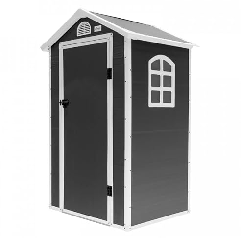 Grindi - Gartenhaus Kunststoff - Gerätehaus Bellis I 134x104x204 Gartenhütte - Geräteschuppen - Mülltonnenbox Fahrradgarage -Shelter - Gartengerätehaus - Gartenschrank - Gartenbox Wasserdicht