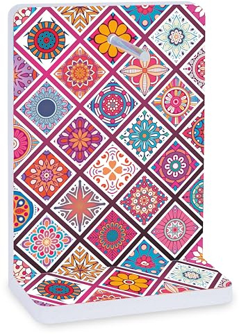 Supporto per Calendario Giornaliero da Tavolo con Fogli a Strappo | FLOWERS | Compatibile con altri Ricambi di Calendari a Blocco Formato A6 | Dimensioni cm 12x17x6