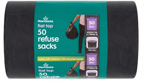 Morrisons Flush Top Refuse Sacks 50 x 50l