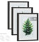 SONGMICS Bilderrahmen 3er Set, Fotorahmen für 28 x 36 cm, 20 x 25 cm, A4 Bilder, mit Passepartouts, Rahmen, für Wand oder Tisch, Fotogalerie, Glas, MDF, 37 x 29,3 cm, aschschwarz RPF063B01