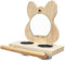 POFET Parrot Feeding Cup Bird Stainless Steel Food Water Bowl Tray Wooden Parrot Mirror For Bird Cage Bird Food Water Feeder Perch For Parrot Macaw Budgie Lovebird Finch