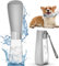 550ml Tragbare Haustier Trinkflasche, 150°klappbare Ausführung, Hundetrinkflasche für Unterwegs,Drehbare Wassersperrfunktion,Hund Wasserflasche,Hundetrinkflasche für Wanderungen,Reisen,Camping (Grau)