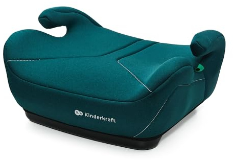 Kinderkraft I-BOOST 2 I-SIZE, Seggiolino auto, 125-150 cm, Seggiolino per Bambini, Seggiolino rialzato per Bambini dai 6 ai 12 Anni, facile da Montare, postura Ergonomica, Schiuma extra, Verde