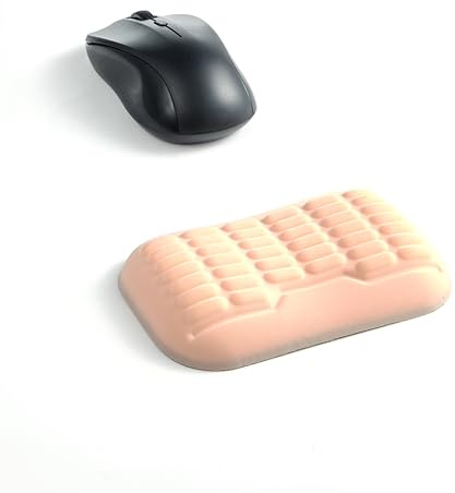 UnivoColors Ergonomische Maus-Handballenauflage, neuestes 3.0-Wellen-Design, hochelastischer Memory-Schaum, rutschfeste Unterseite, reduziert Ermüdung des Handgelenks, ideal für Bürospiele und lange