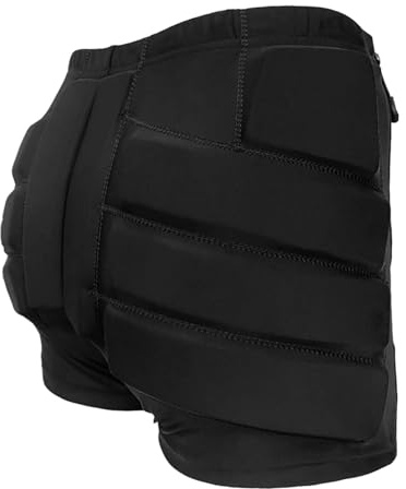Kinder-Schutzshorts mit Hüft- und Steißbeinpolstern – Atmungsaktive Stretch-Hosen mit abnehmbaren Protektoren für Inline-Skating, Eislaufen & Rollschuhfahren, Größe M