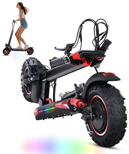 11 Monopattino Elettrico Adulto Scooter - 48V 18Ah Battery monopattino elettrico adulti Offroad monopattino elettrico Pieghevole e Smorzamento Della Molla Carico Massimo 150KG