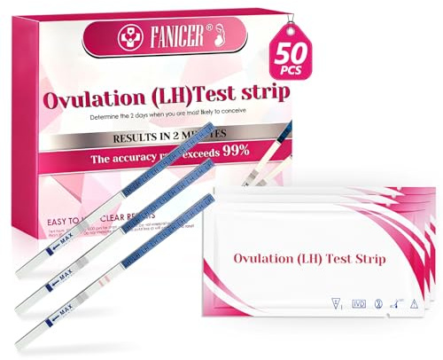 50 Test Ovulazione, Striscia Urinaria Per Fertilità Donna, Test Di Ovulazione E Gravidanza, Aumenta Le Tue Probabilità Di Rimanere Incinta, Facile da Trasportare