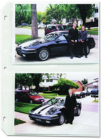 C-Line Clear 4-Photo Pages for 5 x 7 Photos, 50/Box (52572)