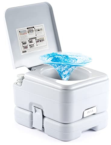 DARTMOOR 10L Portable Toilet for Travel, Camping Toilet with Removable Tank, Sanitary Outdoor Portable Potty for Car Van Boat Travel and More up to 150 kg