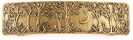 Dreamtimes Haarspange Große Handgefertigte Metallspange Französische Haarspange Vintage Retro Wald Mond Schutz Haarnadel Damen Mädchen Mode Haarschmuck Geschenk (Vintage-Golden)