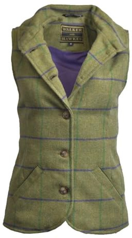 WALKER AND HAWKES - Ladies Derby Tweed Ashby Waistcoat