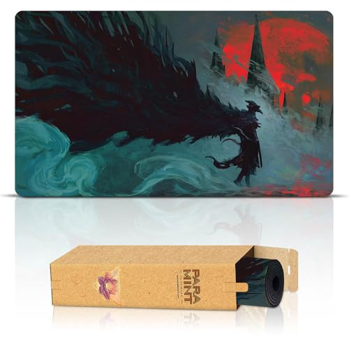 Paramint The Raven's Nightmare (Genähte Kanten) - Bloodborne Spielmatte - Kompatibel mit Magic: The Gathering Spielmatten-Spielen Sie MTG,YuGiOh,TCG-Spielmatten mit originellen Designs und Zubehör