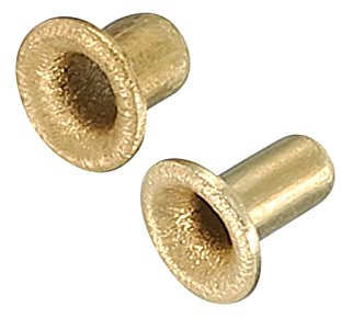 QUARKZMAN Hueco Cobre Remache M2 M2.5 Diámetro Remaches para Conexión Dorado Tono, Paquetes de 400