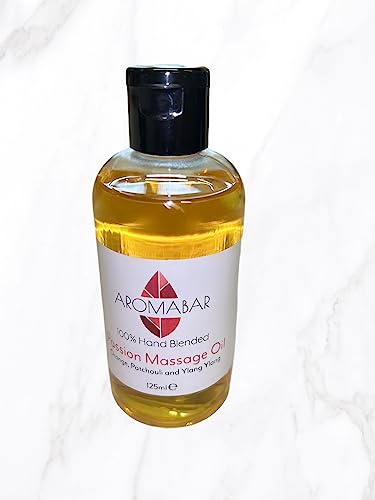 Aromabar Passion Sensual Massage Oil 125ml with Orange Patchouli and Ylang Ylang for Adults