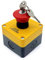 JZK 660V 10A roter Pilz-Notdruckschalter mit Schlüsselkasten, normaler geschlossener Druckknopf NC für mechanische Geräte, Maschinen, elektromagnetische Starter, Schütze, Relais und mehr
