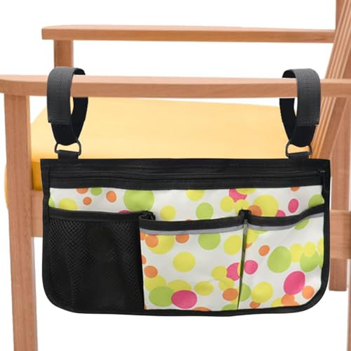 Borsa laterale per sedia a rotelle, borsa impermeabile per sedia a rotelle, organizer per sedia a rotelle, linee luminose, facile da installare lateralmente, uso domestico/esterno