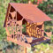 Vogelhaus mit Ständer wetterfest ∣ 135 cm hoch ∣ Vogelhaus Metall ∣ Stabiler rustikaler Look ∣ Vogelfutterstation, Vogelfutterhaus ∣ Vogelfutterhäuschen
