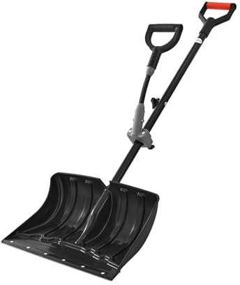 VEVOR Pala da Neve per Vialetto, in Plastica Larga 45,5 cm con Manico a Forma di D, Impugnatura Antiscivolo, Strumento Leggero per la Rimozione per Giardino, Campeggio all'Aperto