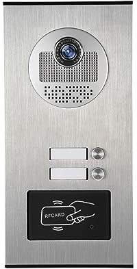 YFDGD Videoportero Sistema De Intercomunicación Timbre Teléfono Puerta Video Inalámbrico WiFi 7 Pulgadas For Apartamento 2/3 Unidades Pantalla Clara Protección Todo Tipo Clima(660-2)