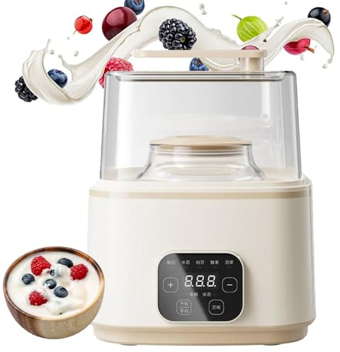 Electric Yogurt Maker, Automatic Yoghurt Machine, 5 Preset Programmes, for Homemade Yoghurt, Rice Wine & Fruit Ferments