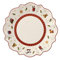 Villeroy And Boch Piatto Pane, Porcellana, Bianco/Colorato, Rotondo