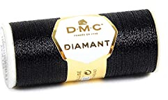 DMC Diamant Metallic Needlework Thread, 38.2-Yard, Ebony
