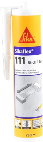 Sika - Sikaflex-111 Stick & Seal, Weiß - Flexibler Mehrzweck-Dichtstoff und Klebstoff - Für den Innen- und Außenbereich - 290 ml Kartuschen