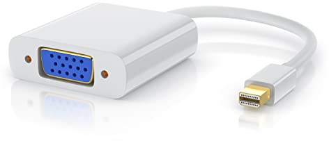 CSL - Mini DisplayPort auf VGA Adapter Full HD - für Apple PC Grafikkarten ATI/NVIDIA - vergoldete Kontakte - Full HD 1080p