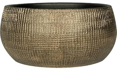 Ter Steege Pflanzschale-Blumentopf Gold-Braun D 28 cm H 13 cm