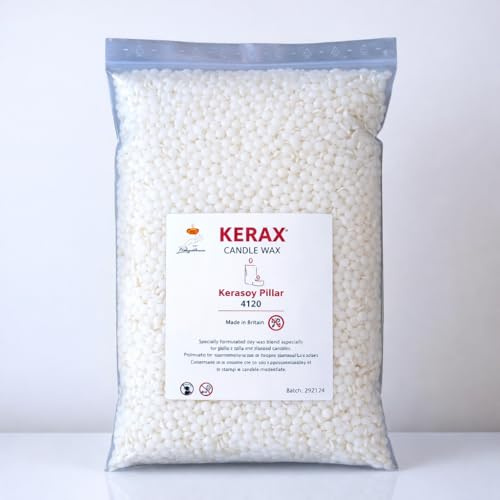 Generico Cera di Soia per Candele Kerax 4120 per Stampi – 100% Naturale Vegetale – Ideale per Candele Decorative e Fai da Te – Alta Resa Profumo – Qualità Professionale Candle Making – 1 kg