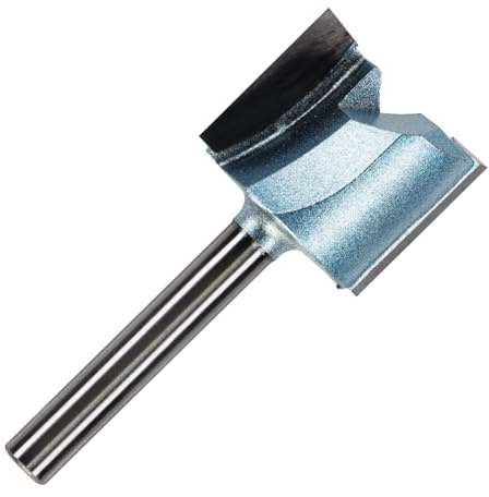 Rennie Tools - 25mm Cutting Diameter x 20mm Flute x 1/4 Shank TCT Tipped 2 Flute Straight Router Cutter Bit. Compatible With Makita Bosch Trend Katsu Dewalt Router Etc. 25mm Router Bit