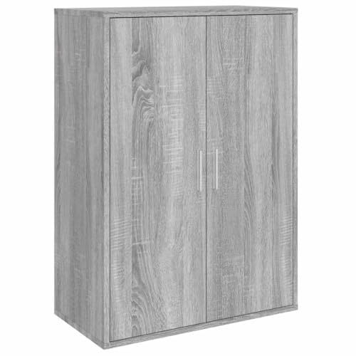 vidaXL Aparador, Alacena Alta con Almacenamiento, Armario Auxiliar de Buffet, Mueble para Salón Cocina Pasillo, Madera de Ingeniería Gris Sonoma