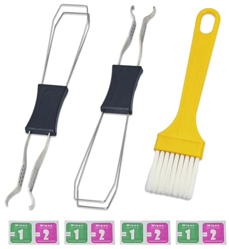 Atdcoek Keycap estrattore interruttore Pluller con spazzola di pulizia tastiera per tastiera meccanica, strumento di rimozione chiavi in acciaio inox