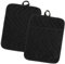 Oruola 2 Pack Pot Holders,Square Pot Holder Mitts with Pocket,Cotton Heat Resistant Pads,Cotton Oven Gloves Heat Resistant Potholders,18 x 23 Cm Baking Square Oven Mitts for Kitchen and Baking