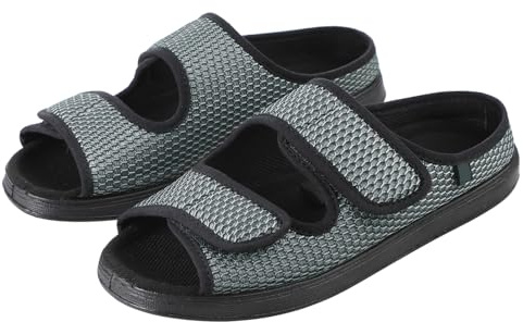 Chaussures Diabétiques Homme Femme Chaussons Orthopédiques Respirant Sandale de Rééducation Antidérapantes Chaussons Diabétiques Confortable Chaussures Orthopétiques Chaussure Bout Ouvert Ajustable