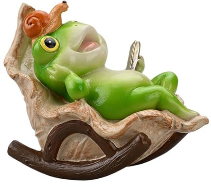 Statue de ffrosch - Décoration de la grenouille | Figurines de grenouilles extérieures pour jardin | Déco Garden Figure Frog Frog King | Figure animale de Gartendeko |Gartendeko Animal Figure Ornement