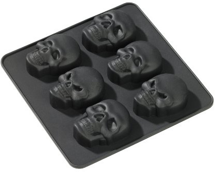GEDA LABELS 13655 Skull Ice Cube and Praline Moulds Set of 2