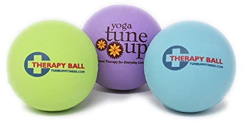 Yoga Tune Up Massage Therapy Balls Pair 2BALLS in Mesh Tote Original Size Jill Miller: Relieve Pain, Alleviate Stress tension, Improve Posture Circulation 2 BALLS COLOR WILL BE SURPRISE 3 COLORS SHOWN
