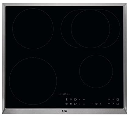 AEG Induktionskochfeld autark 60cm / 4 Zonen mit 2x Power-Funktion für schnelles Kochen / 9 Stufen / Edelstahlrahmen / Timer / Touch-Bedienung / Kindersicherung / Restwärmeanzeige / IKB6430AMB