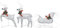 vidaXL Rentiere & Schlitten Weihnachtsdekoration 60 LEDs Outdoor