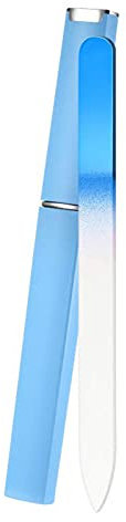 Lime per unghie in vetro, set con custodia per modellare le unghie naturali e pedicure, 5,5 x 0,6 x 0,1 pollici