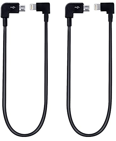 RUIZHI Micro USB a Lightning Cavo Dati Cavo Adattatore Conversione 29cm Nylon Intrecciato Remote Controller Cable per DJI Mavic Mini/Air/PRO/Spark