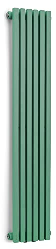 Blumfeldt Radiateur de salle de bain, design plat, économique, vertical, à tube, 365 W, avec thermostat, radiateur mural pour salle de bain et salon