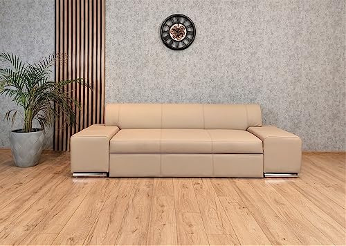 Quattro Meble Sofa London FS 238 cm mit Bettfunktion Schlaffunktion Ledersofa Echt Leder Couch Farbauswahl !