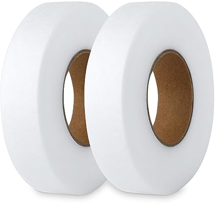 Tadipri 2 Stücke Saumband Zum Aufbügeln 20 Meter Bügelband Saumband,Breite 20Mm Saumband Zum Aufbügeln Waschfest Nahtband Zum Spleißen Von Stoffen, Hosen,Vorhänge,Kleidung
