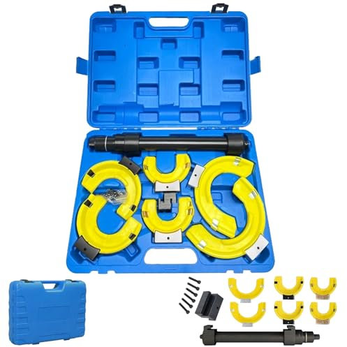 YARDIN Compresseur de ressorts universel Macpherson, kit de compresseurs de ressorts Mc Pherson, système de jambe de force McPherson, tuning, abaissement pour voiture, avec mallette de transport