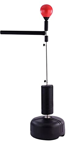 Boxsack mit Ständer | Professioneller Schwerer Standboxsack mit 360° Reflexstange | Einstellbarer Box-Speed-Ball mit starker Saugnapfbasis für Erwachsene und Kinder Cenmoo