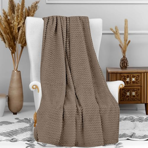 Soleil d'ocre, Manta Microfibra 120 x 160 cm COCOONING Taupe